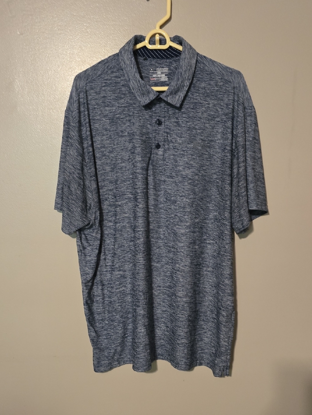 Under Armour Playoff Golf Polo Shirt Heatgear Performance Blue 1253479 Men’s 2XL